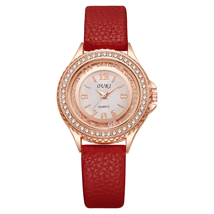 Orologio minimalista con strass
