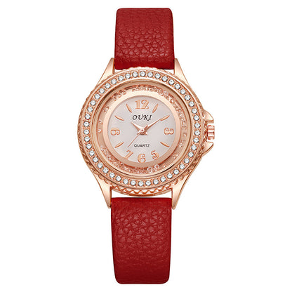 Orologio minimalista con strass