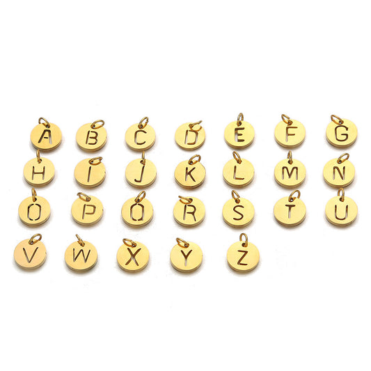 Ciondolo circolare con lettere