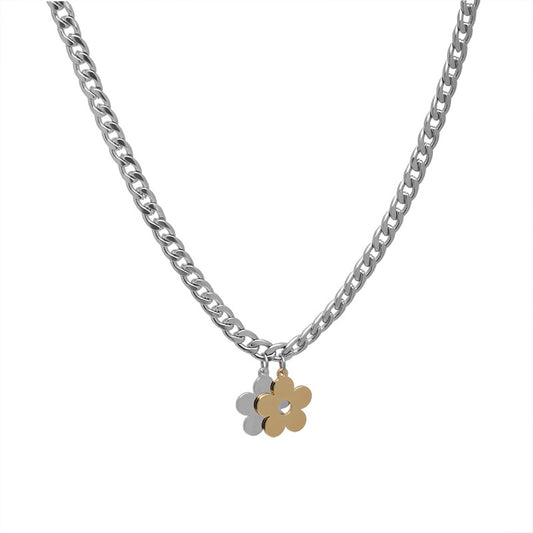 Collana fiore bicolore