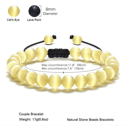 Bracciale occhio di gatto colorato