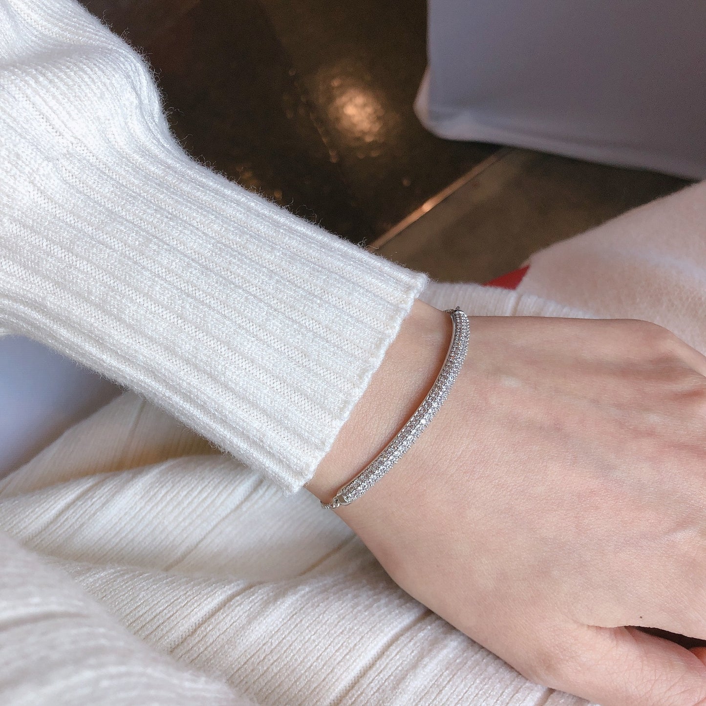 Bracciale zircone tempestato