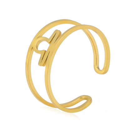 Anello segni zodiacali titanio