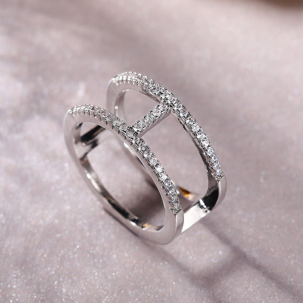 Anello geometrico doppio strato