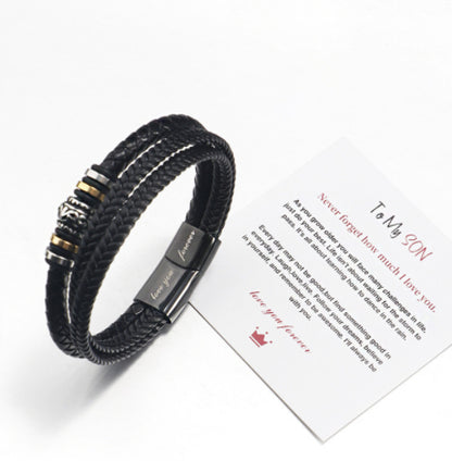 Bracciale intrecciato multistrato
