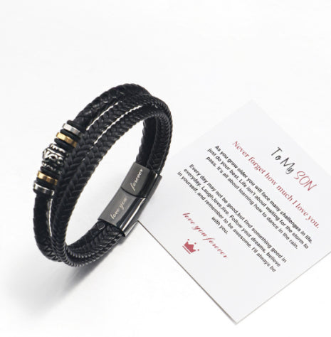 Bracciale intrecciato multistrato
