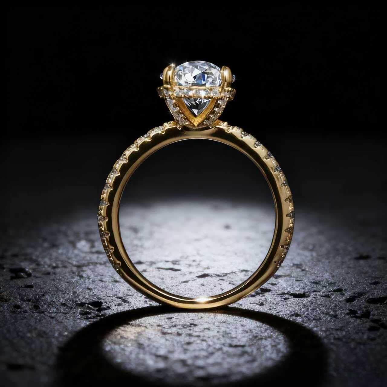 Anello moissanite da donna