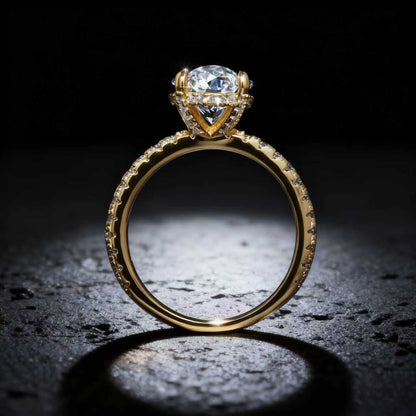 Anello moissanite da donna
