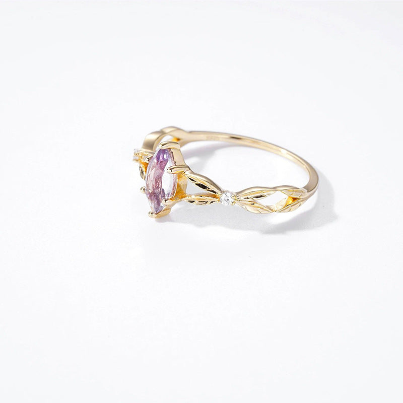 Anello ametista con zirconi