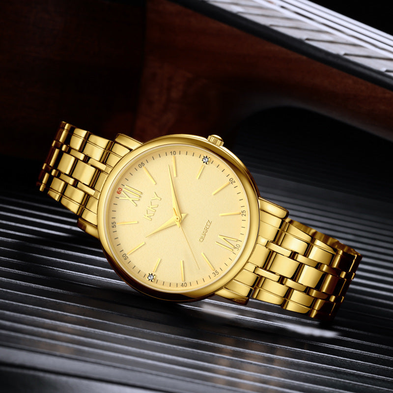 Orologio acciaio impermeabile quarzo rotondo