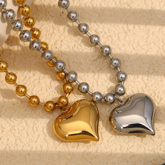 Collana cuore e palline