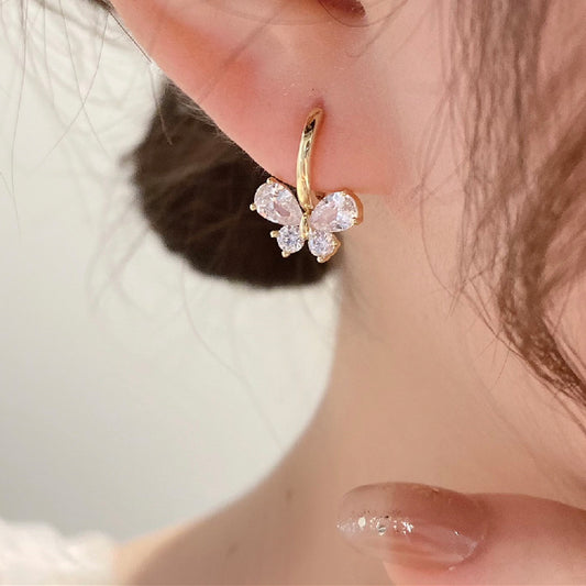 Orecchini farfalla zircone