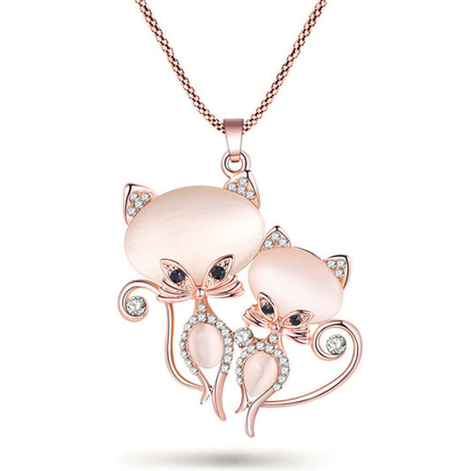 Collana volpe opale