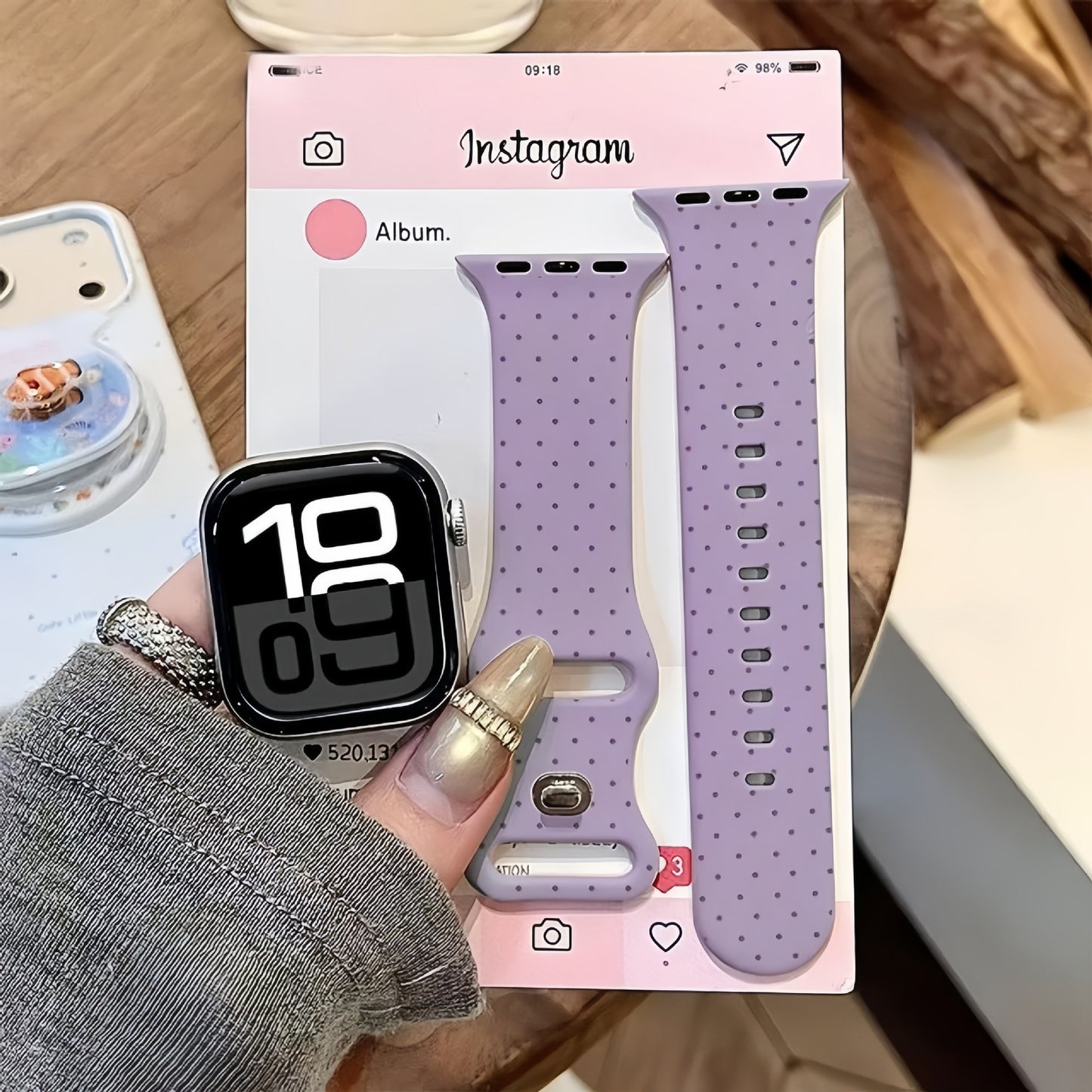 Cinturino silicone pois
