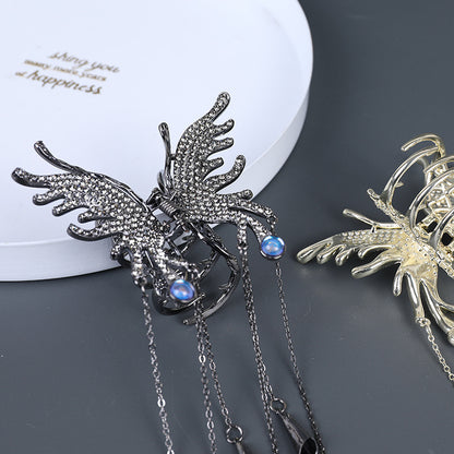 Molletta farfalla strass nappa