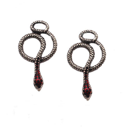 Orecchini serpente rosso