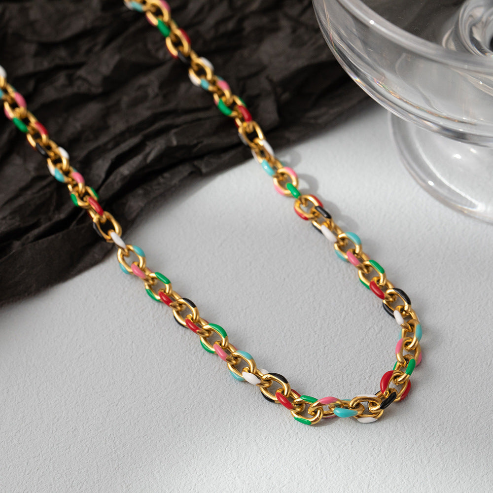 Collana titanio colorata