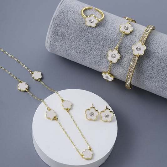 Collana e Orecchini Fiore