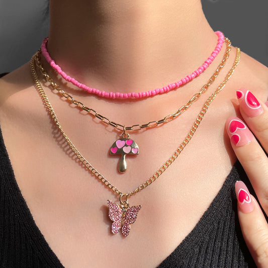 Collana farfalla fungo