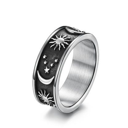 Anello boho stelle luna