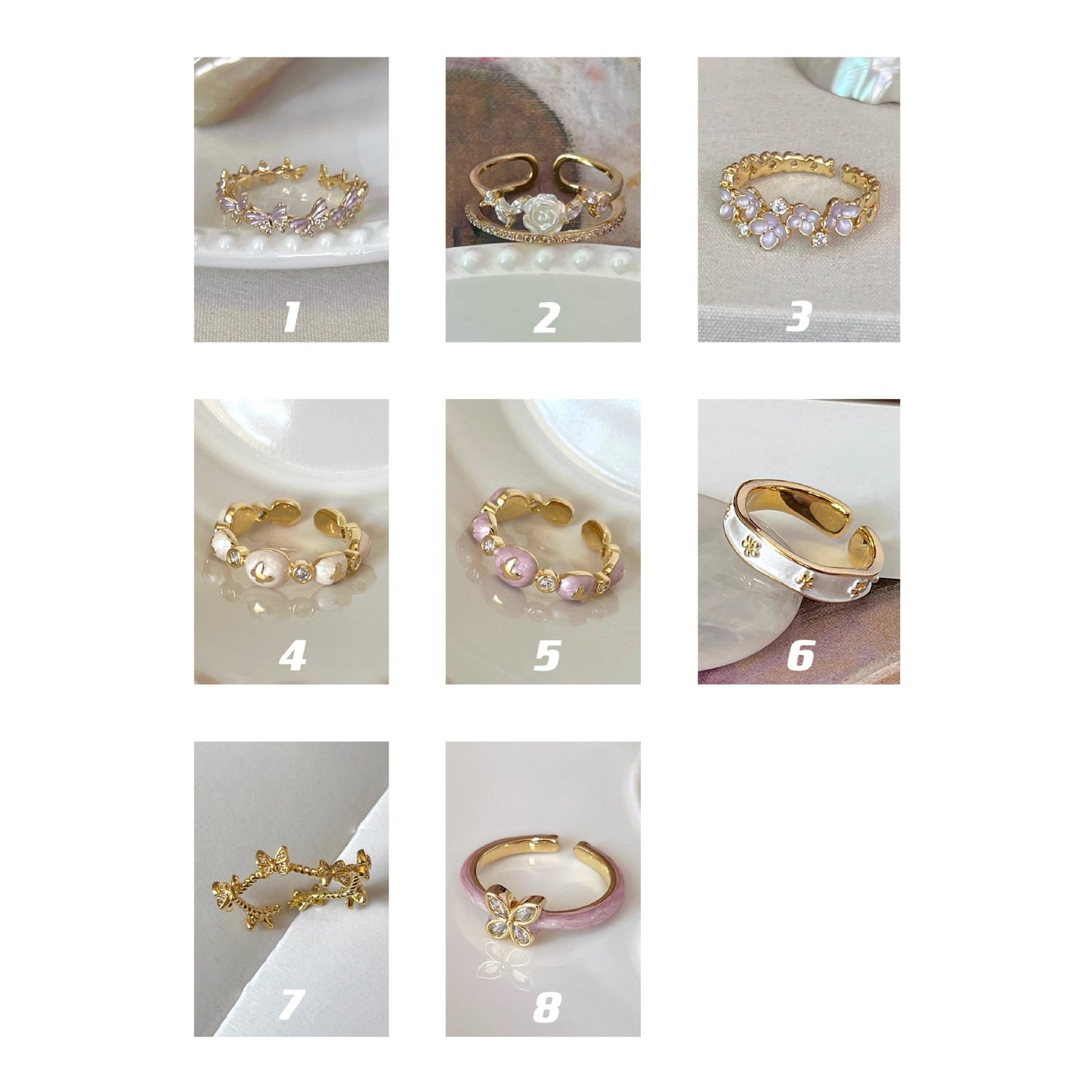 Anello farfalla stile coreano