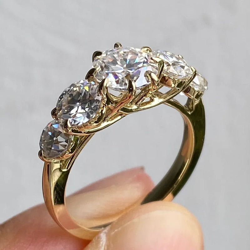 Anello Rotondo Zirconi