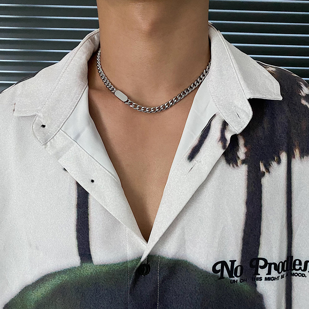 Collana hip hop titanio da uomo