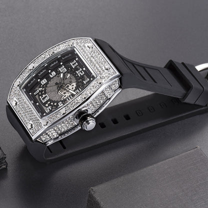 Orologio uomo cristalli silicone