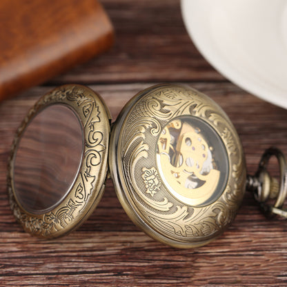 Orologio da tasca meccanico inciso