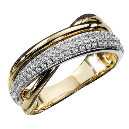 Anello geometrico zircone delicato
