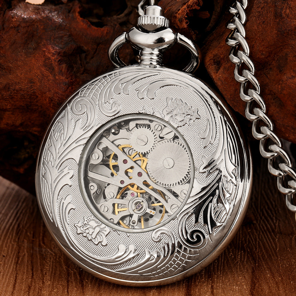 Orologio da tasca meccanico argento