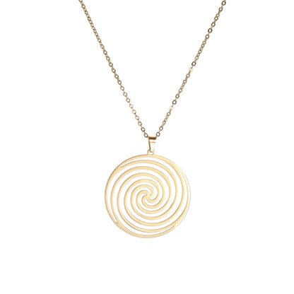 Collana ciondolo titanio vortice