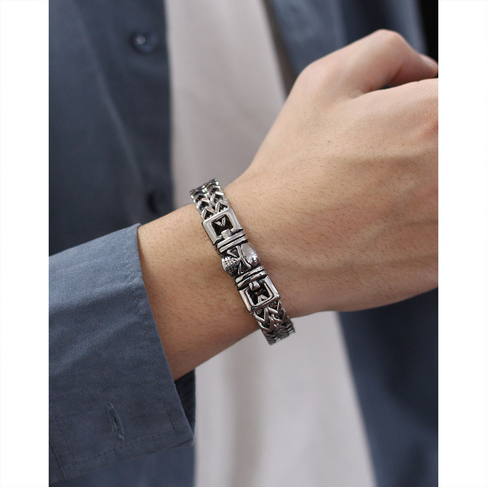 Bracciale titanio da uomo retro