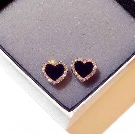 Orecchini cuore smaltato