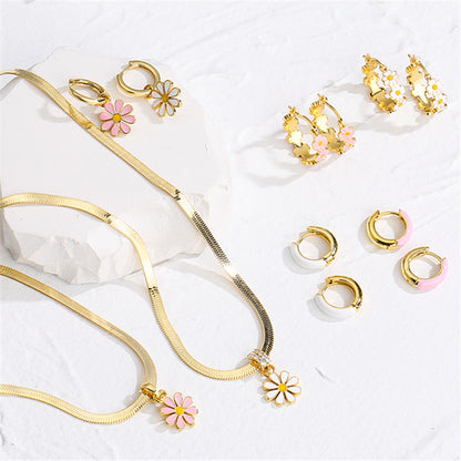Set collana e orecchini crisantemo