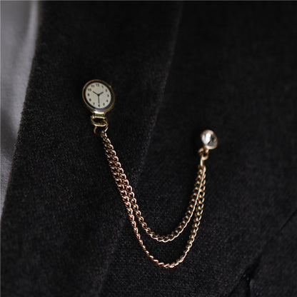 Spilla orologio vintage