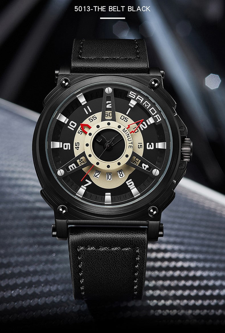 Orologio quadrante grande a cinturino in quarzo