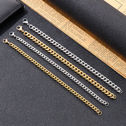 Bracciale catena cubana titanato