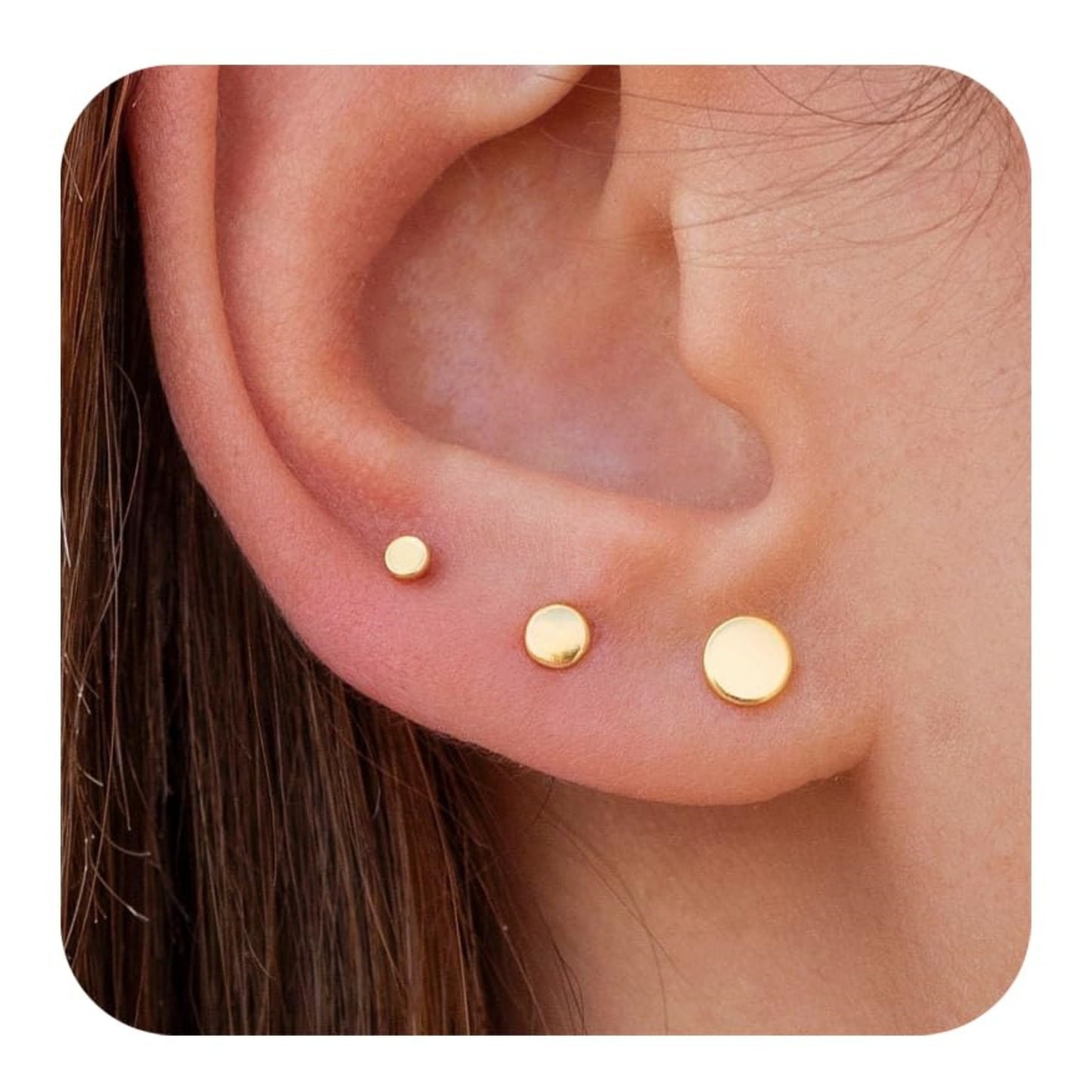 Orecchini placcati oro in ottone