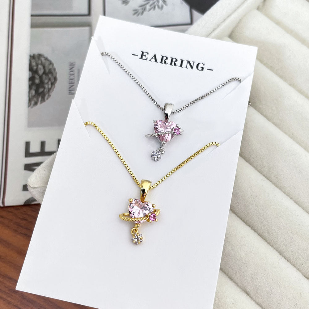 Collana cuore zircone da donna
