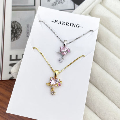 Collana cuore zircone da donna