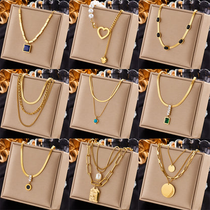 Collana doppio pendente quadrato