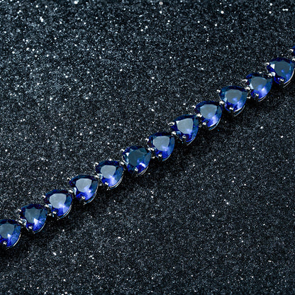 Bracciale Zirconi Cuore Blu
