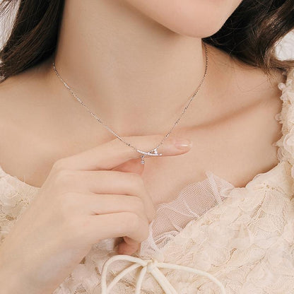 Collana croce argento e zirconi