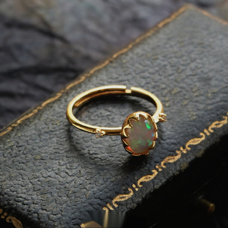 Collana pendente ali opale