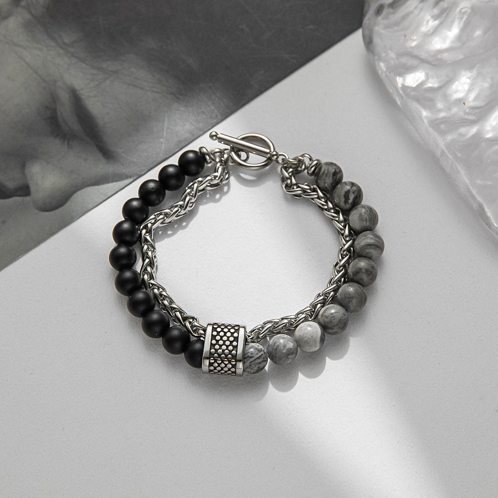 Bracciale perline pietra naturale
