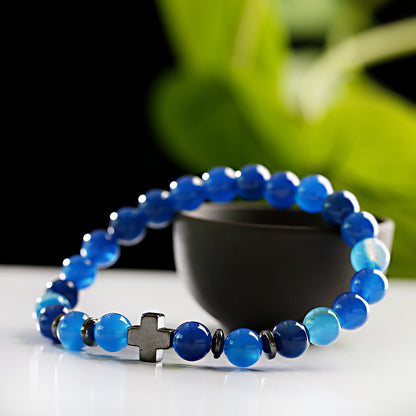 Bracciale croce e legno