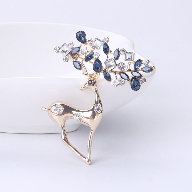 Spilla cervo strass