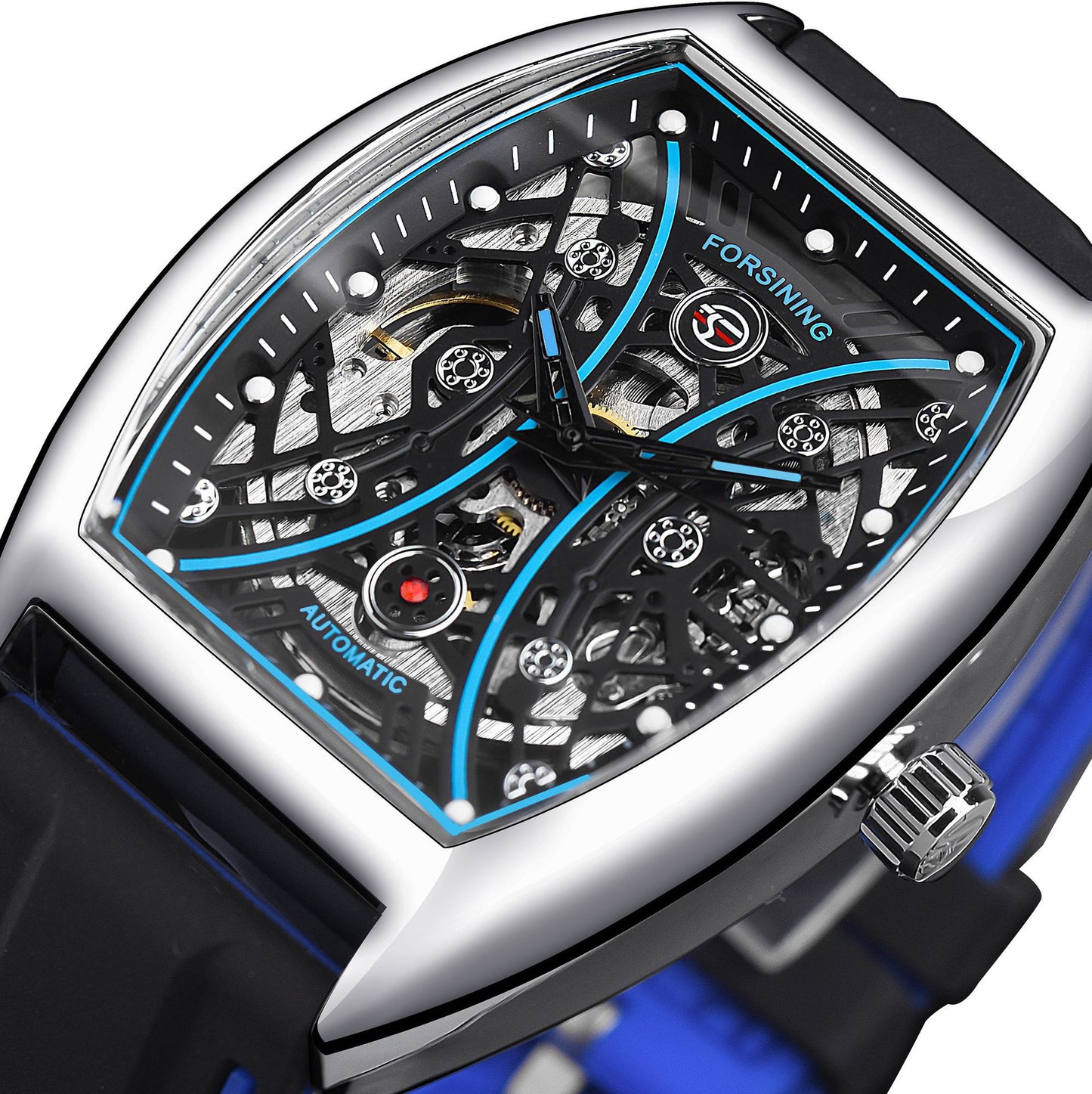 Orologio automatico scheletrato da uomo luminoso