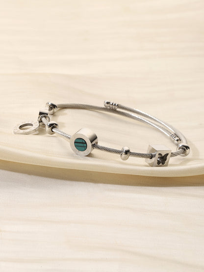 Braccialetto farfalla in acciaio titanato